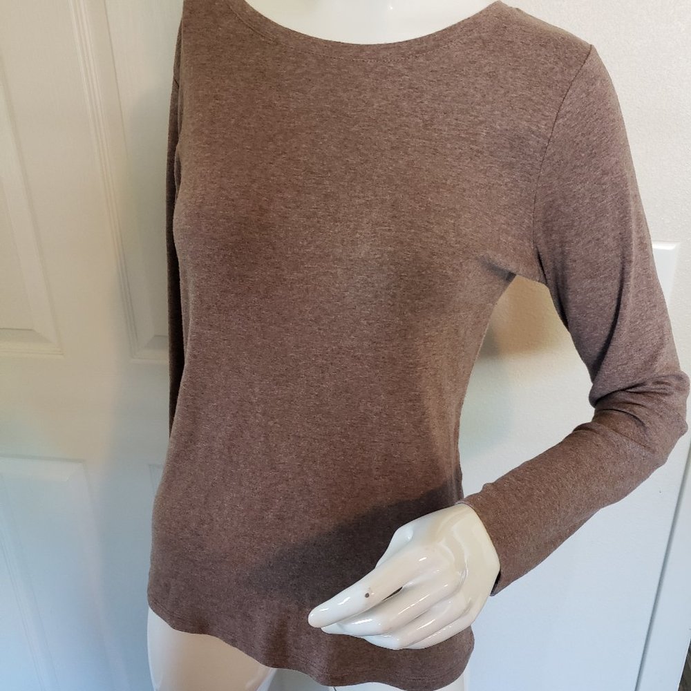 COPY - A NEW DAY LONG SLEEVE TEE SOFT BROWN MEDIUM